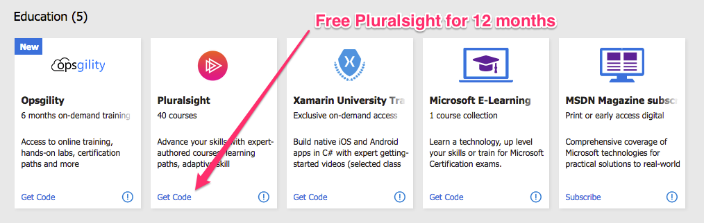 Pluralsight access code