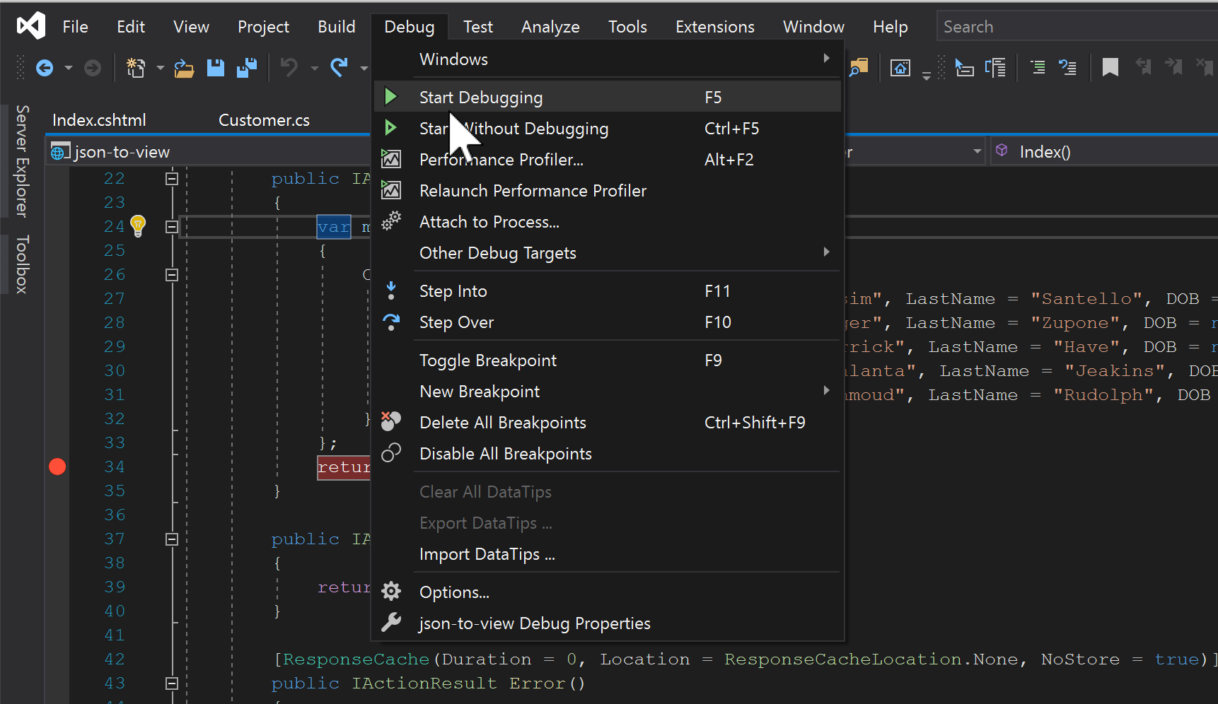 How To See The Value And Type Of Any Variable Field Property Or   Start Debugging 